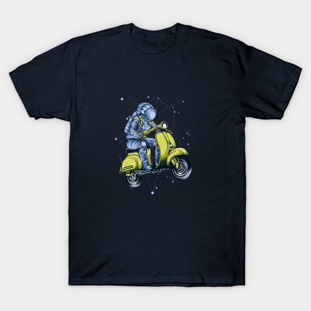 Space Vespa T-Shirt by AdriaStore1